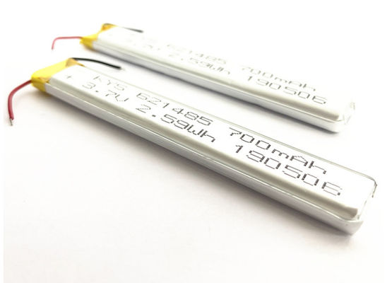 621485 601585 lithium-Ionen het Polymeerbatterij 651485 van 3.7v 700mah (van 3.8v) voor strook Geleide Lichten