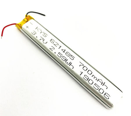 621485 601585 lithium-Ionen het Polymeerbatterij 651485 van 3.7v 700mah (van 3.8v) voor strook Geleide Lichten