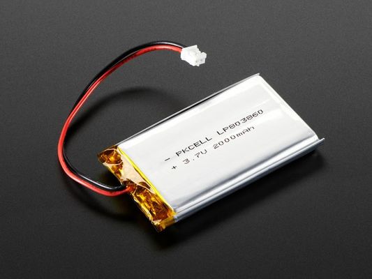 5mm Lithium Op hoge temperatuur Ion Battery 3,7 de Batterij van V 200mah Lipo met UL-Ce