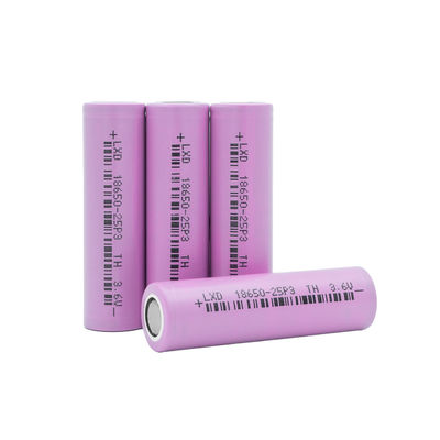 3C maximum 3.6v 2500mah 18650 Lithium Ion Battery Lithium Cylindrical Cells